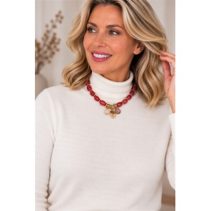 Bijoux Korte Ketting 8123550 Koraal Mix